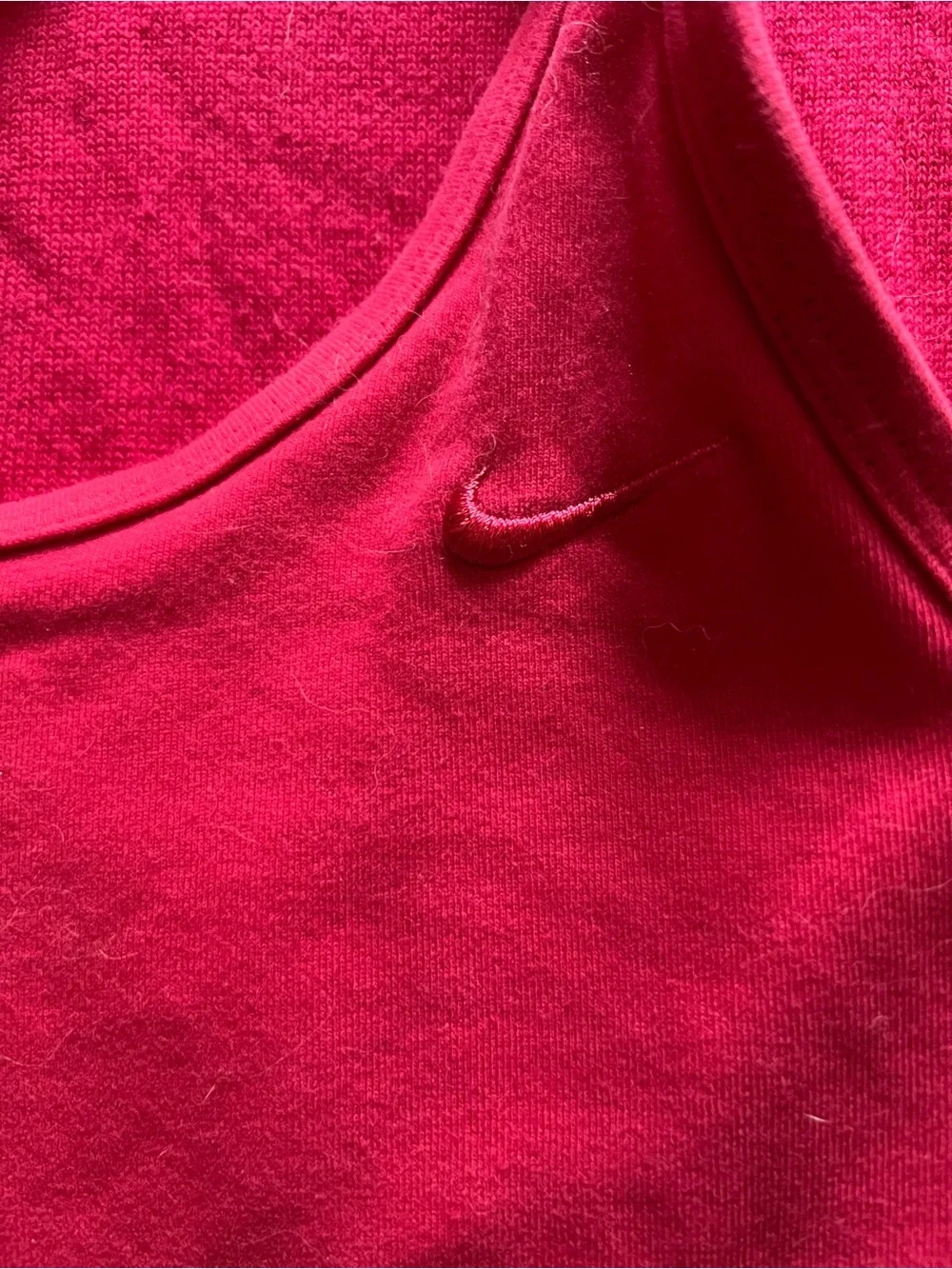 Nike Women's Hot Pink Layered Sweater and Tank Set with White Trim